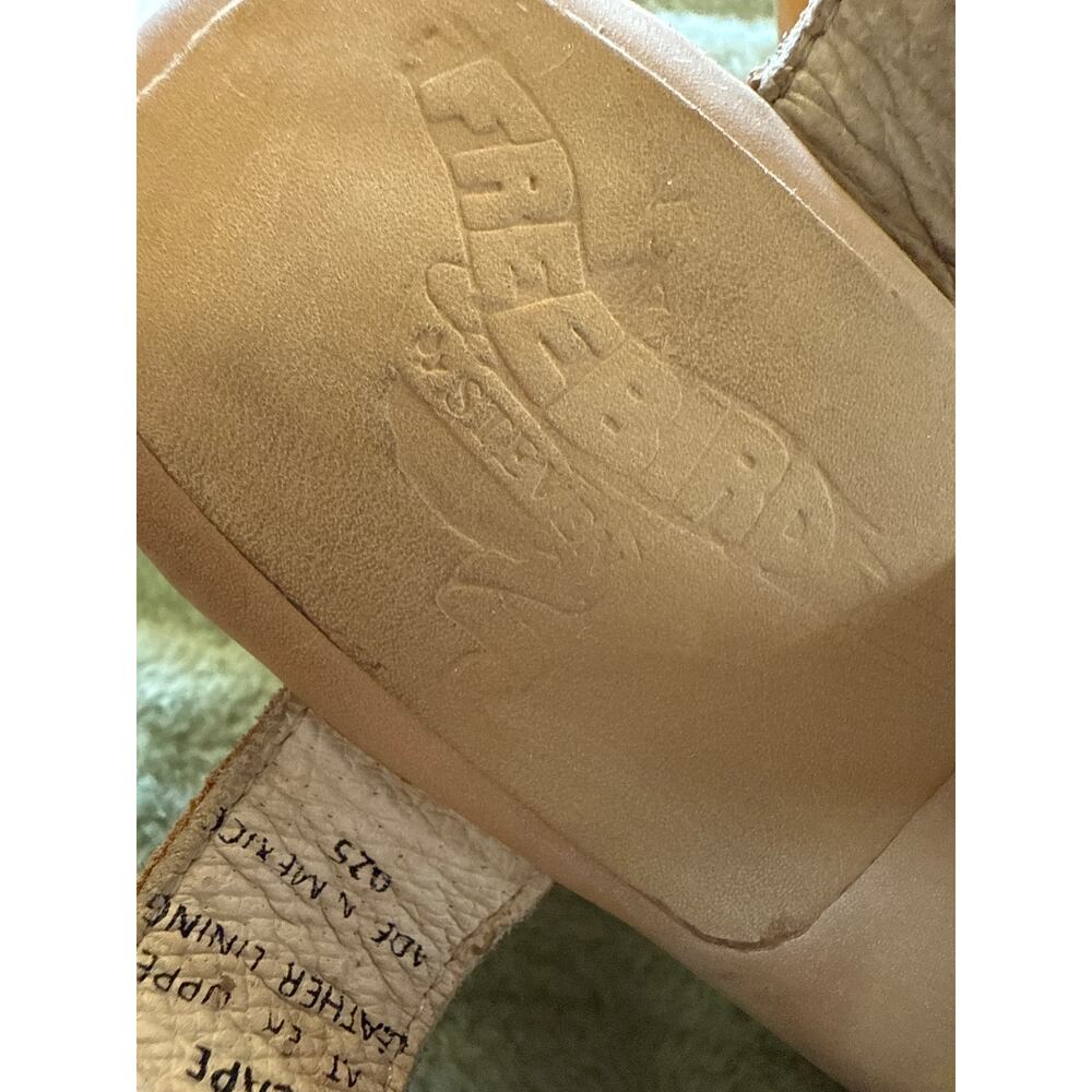 Freebird by Steven Sandals Cape Tan/Beige Wooden Platform sz 8 - Picture 7 of 7